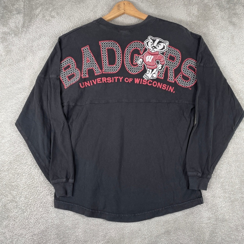 Wisconsin Badgers Spirit Jersey Mens Small Black University of Wisconsin Venley